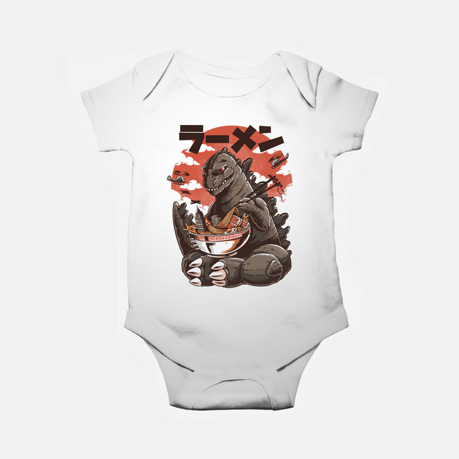 Kaiju Ramen-baby basic onesie-ilustrata