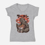 Kaiju Ramen-womens v-neck tee-ilustrata