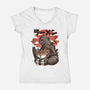 Kaiju Ramen-womens v-neck tee-ilustrata