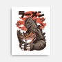 Kaiju Ramen-none stretched canvas-ilustrata