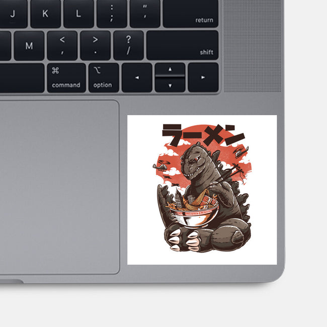 Kaiju Ramen-none glossy sticker-ilustrata