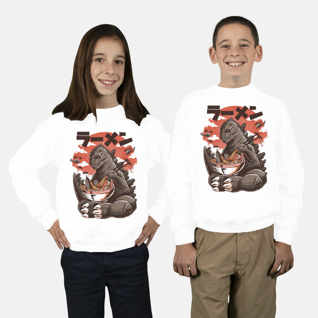 Kaiju Ramen-youth crew neck sweatshirt-ilustrata