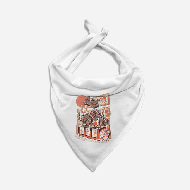 Kaiju Street Food-dog bandana pet collar-ilustrata