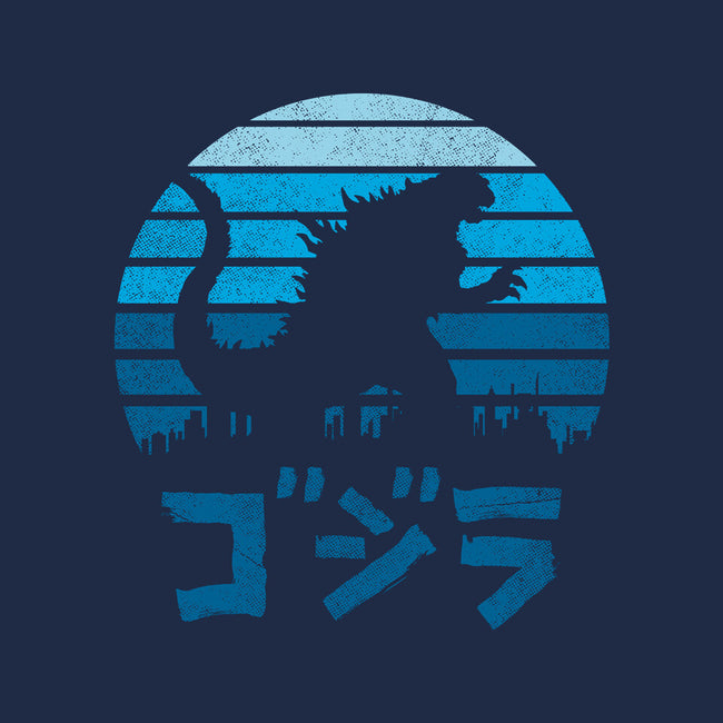 Kaiju Sun Set-none non-removable cover w insert throw pillow-manospd