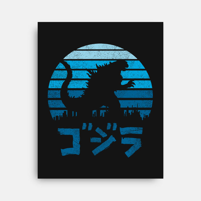 Kaiju Sun Set-none stretched canvas-manospd