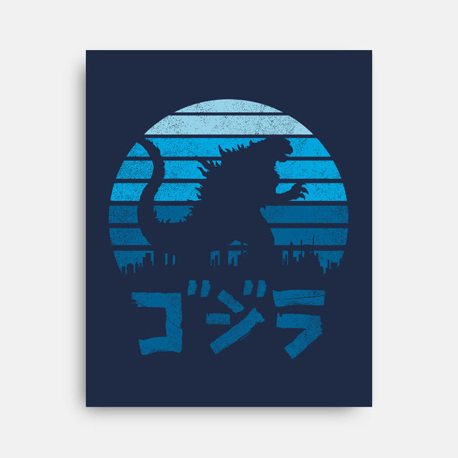 Kaiju Sun Set-none stretched canvas-manospd