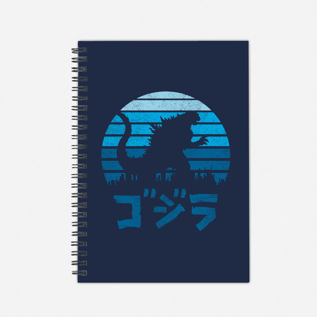 Kaiju Sun Set-none dot grid notebook-manospd