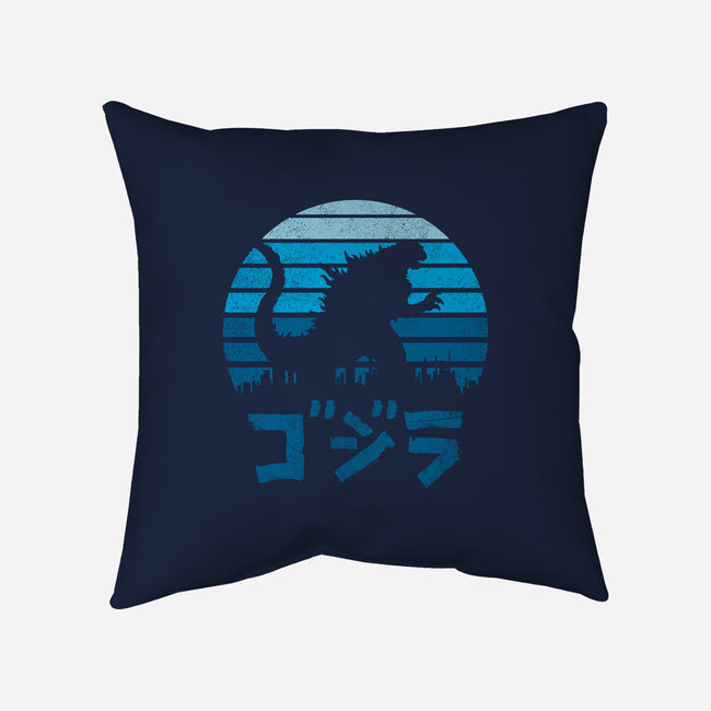 Kaiju Sun Set-none non-removable cover w insert throw pillow-manospd