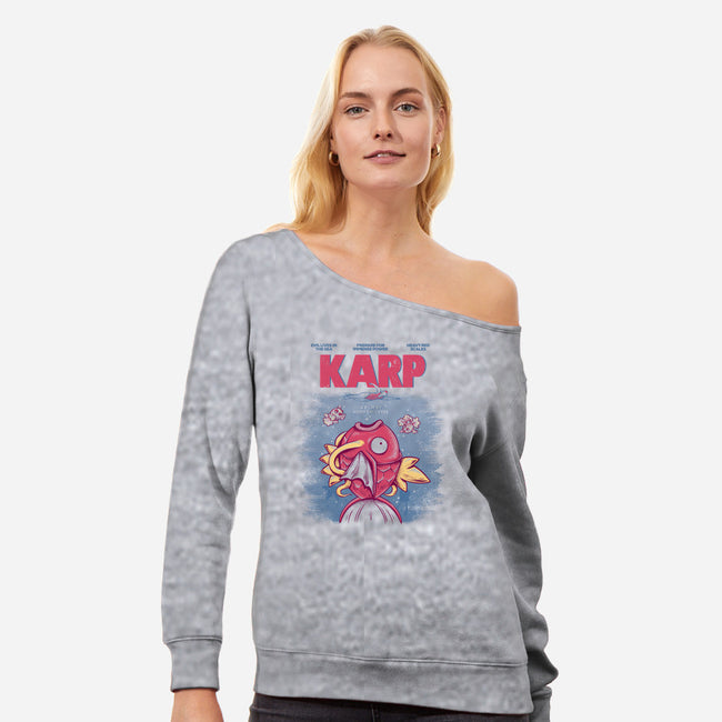 KARP-womens off shoulder sweatshirt-yumie