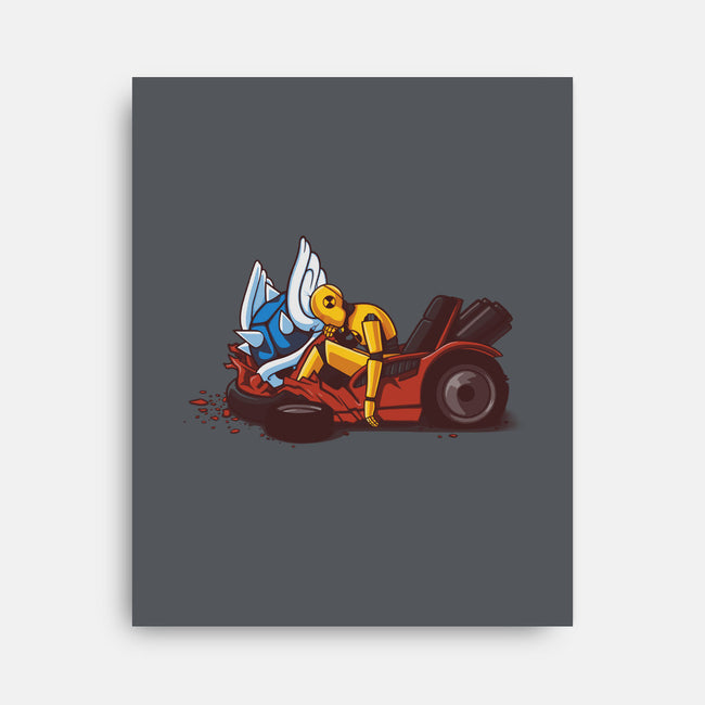 Kart Crash-none stretched canvas-Naolito