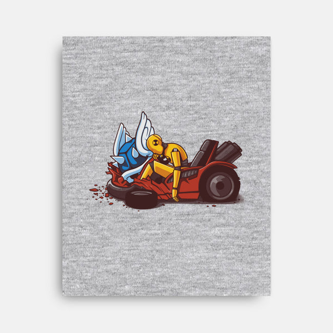 Kart Crash-none stretched canvas-Naolito