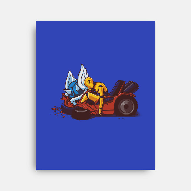 Kart Crash-none stretched canvas-Naolito