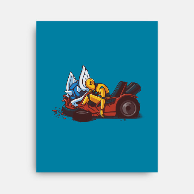 Kart Crash-none stretched canvas-Naolito