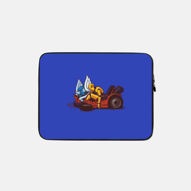 Kart Crash-none zippered laptop sleeve-Naolito