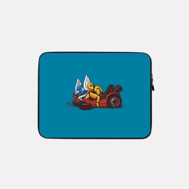 Kart Crash-none zippered laptop sleeve-Naolito