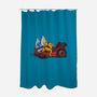 Kart Crash-none polyester shower curtain-Naolito