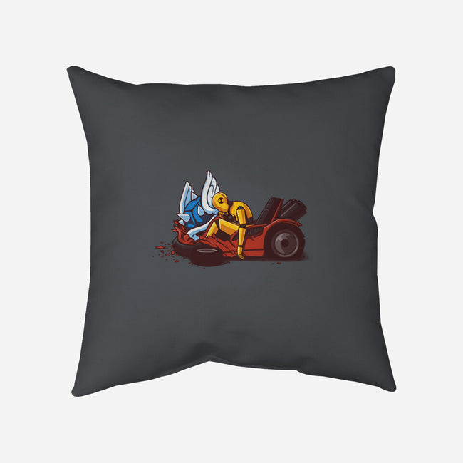 Kart Crash-none removable cover w insert throw pillow-Naolito