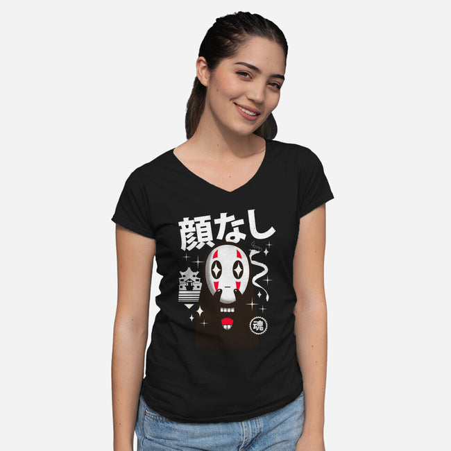 Kawaii Kaonashi-womens v-neck tee-vp021