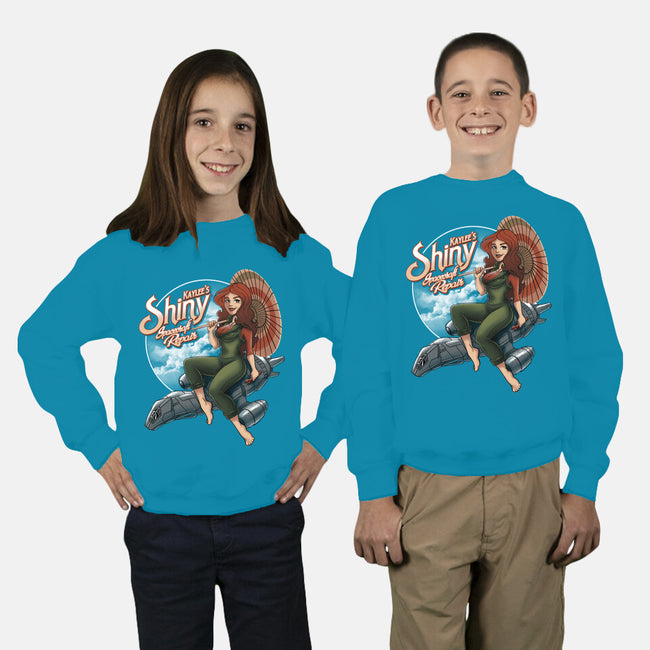 Kaylee's Spacecraft Repair-youth crew neck sweatshirt-Bamboota