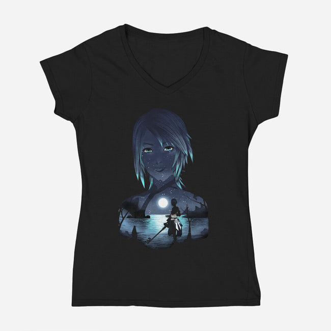 Keyblade Wielders-womens v-neck tee-dandingeroz