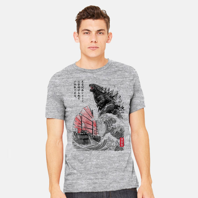King Kaiju Sumi-e-mens heavyweight tee-DrMonekers