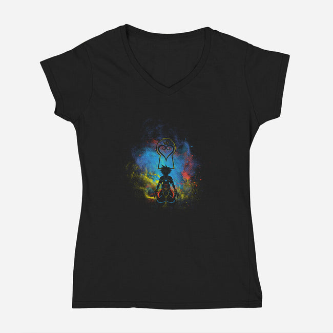 Kingdom Art-womens v-neck tee-Donnie