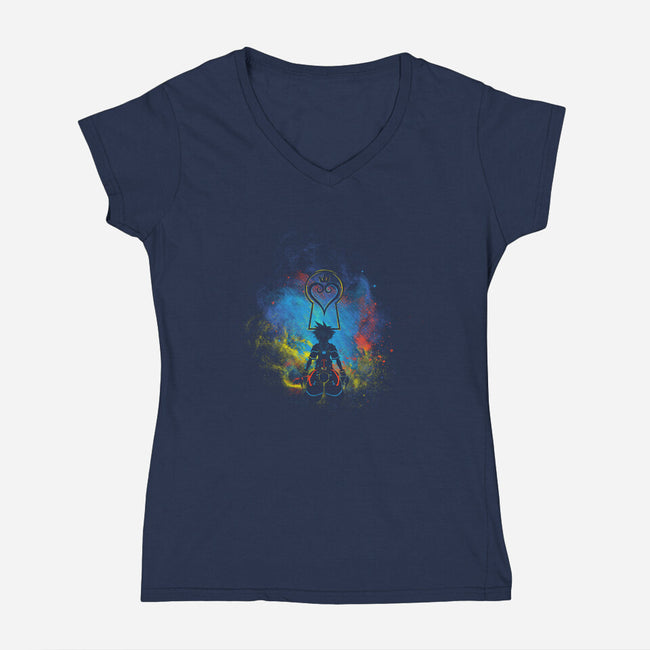 Kingdom Art-womens v-neck tee-Donnie