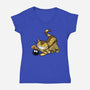 Kitten Bus-womens v-neck tee-drbutler