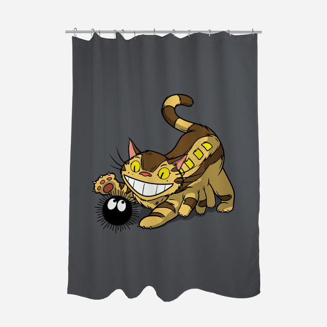 Kitten Bus-none polyester shower curtain-drbutler
