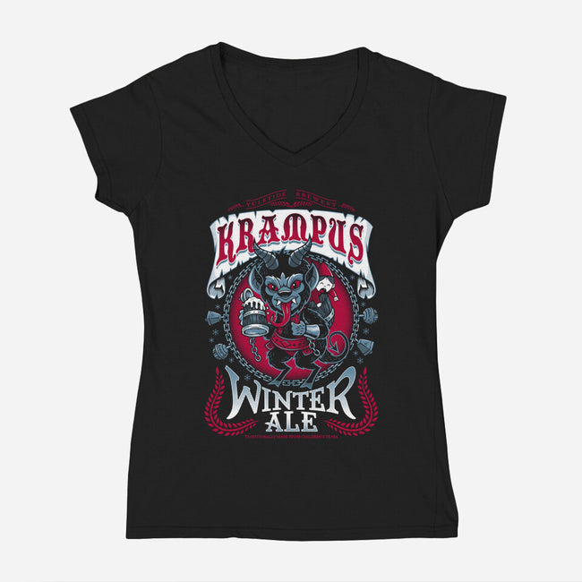 Krampus Winter Ale-womens v-neck tee-Nemons