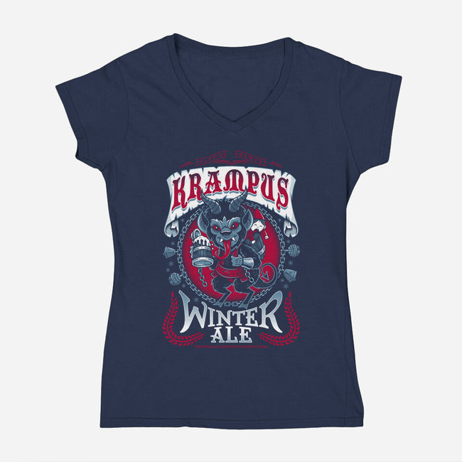 Krampus Winter Ale-womens v-neck tee-Nemons