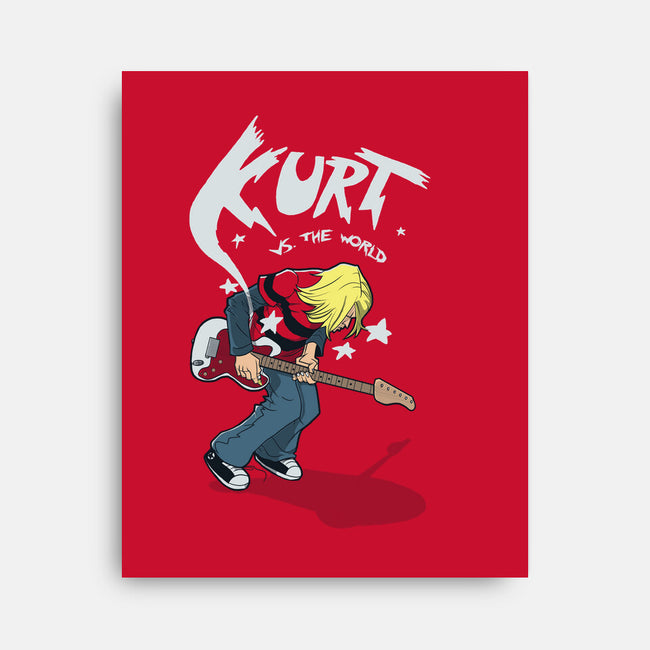 Kurt vs the World-none stretched canvas-Velizaco