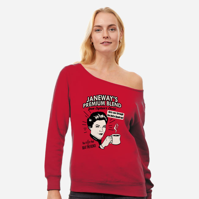 Janeway's Premium Blend-womens off shoulder sweatshirt-ladymagumba