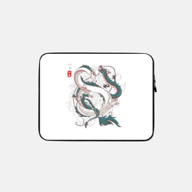 Japanese Dragons-none zippered laptop sleeve-IKILO