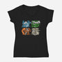 Jazzbenders-womens v-neck tee-SXStudios
