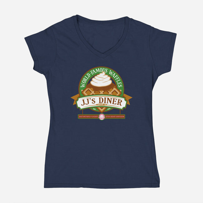 JJ's Diner-womens v-neck tee-DoodleDee