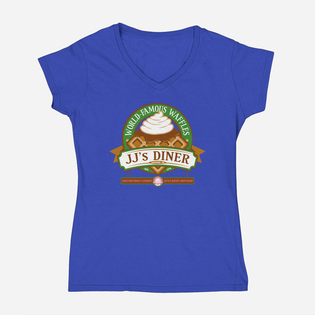 JJ's Diner-womens v-neck tee-DoodleDee