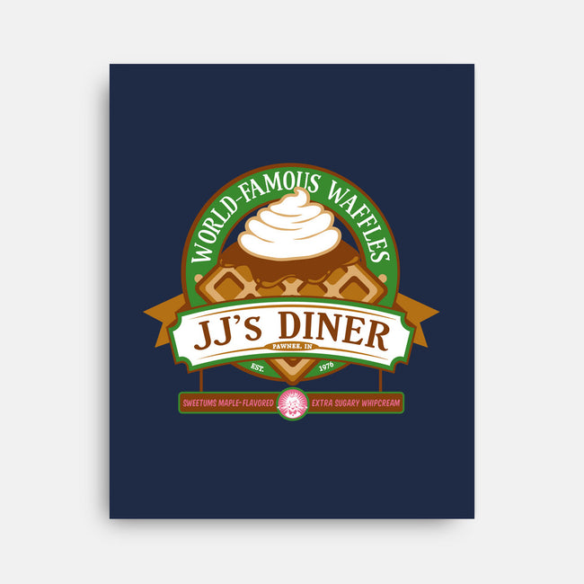 JJ's Diner-none stretched canvas-DoodleDee