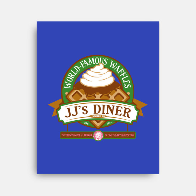 JJ's Diner-none stretched canvas-DoodleDee