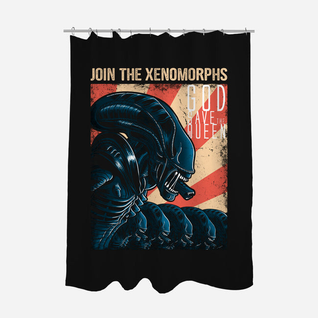 Join the Xenomorphs-none polyester shower curtain-trheewood