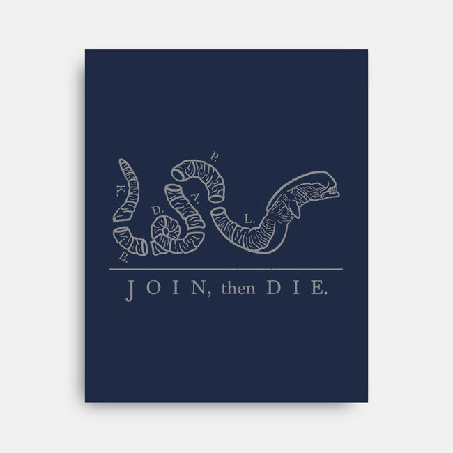 Join Then Die-none stretched canvas-Beware_1984