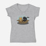 Jonesy and His Copilot-womens v-neck tee-beckadoodles