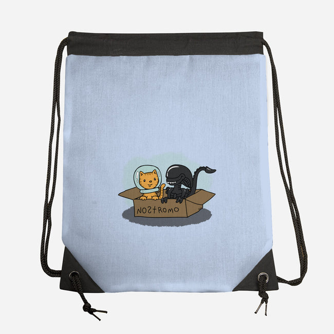 Jonesy and His Copilot-none drawstring bag-beckadoodles