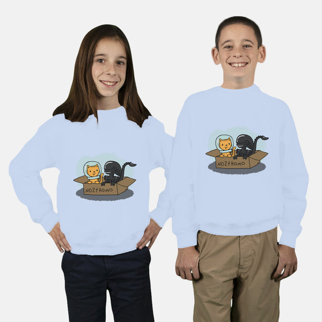 Jonesy and His Copilot-youth crew neck sweatshirt-beckadoodles