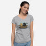 Jonesy and His Copilot-womens v-neck tee-beckadoodles