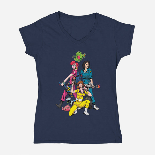 Jumpsuit Vixens-womens v-neck tee-Kyle Harlan