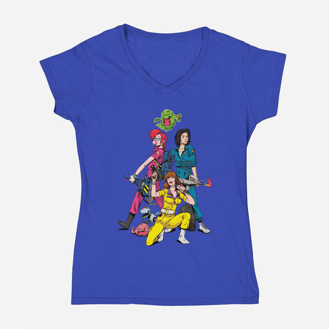 Jumpsuit Vixens-womens v-neck tee-Kyle Harlan