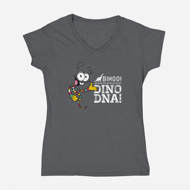 Jurassic Bingo-womens v-neck tee-Mdk7
