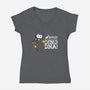 Jurassic Bingo-womens v-neck tee-Mdk7