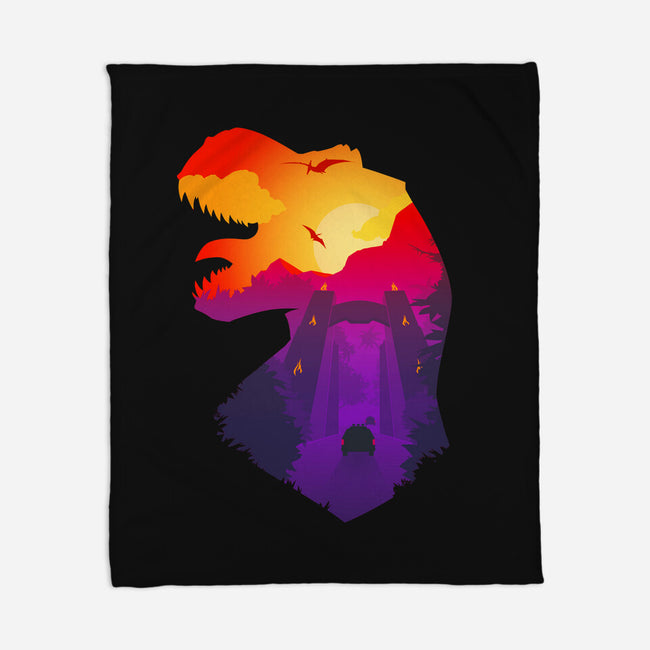 Jurassic Dawn-none fleece blanket-Guillercraist